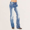 Dames Bootcut Jeans met Vlag Details – Madison