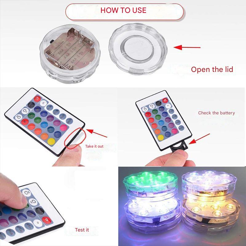 Waterdichte LED Onderwaterlamp met Afstandsbediening - GlowRipple