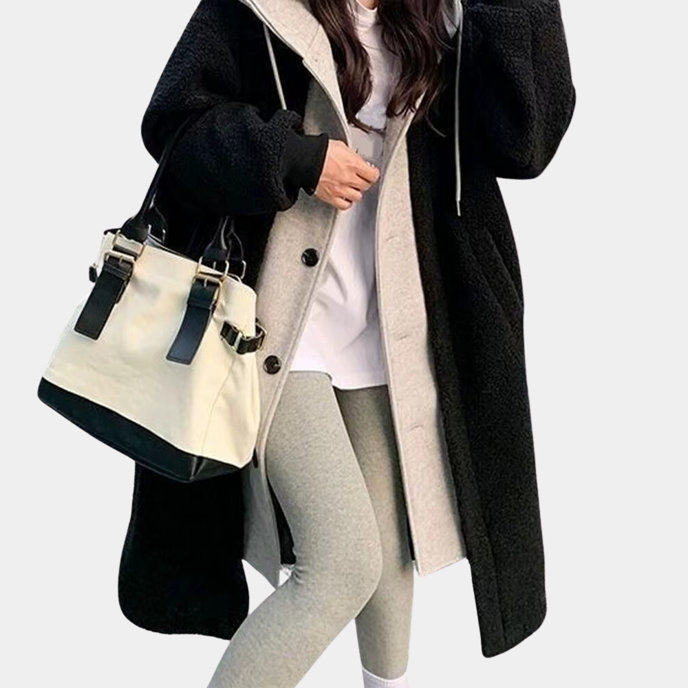 Casual Lange Damesjas met Capuchon - Isla