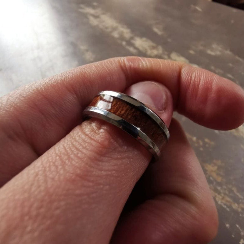 Stijlvolle Levensboom Ring van RVS voor Dames - Elina