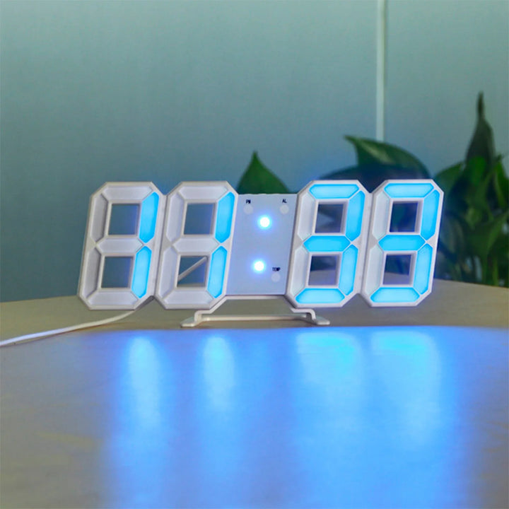 3D LED Wandklok met Dimbare Verlichting – Timora