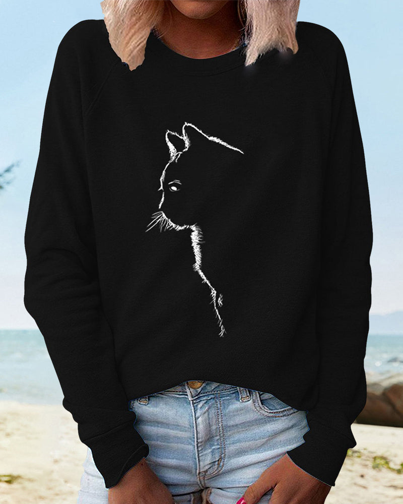 Sweatshirt met Kattenprint - Paws