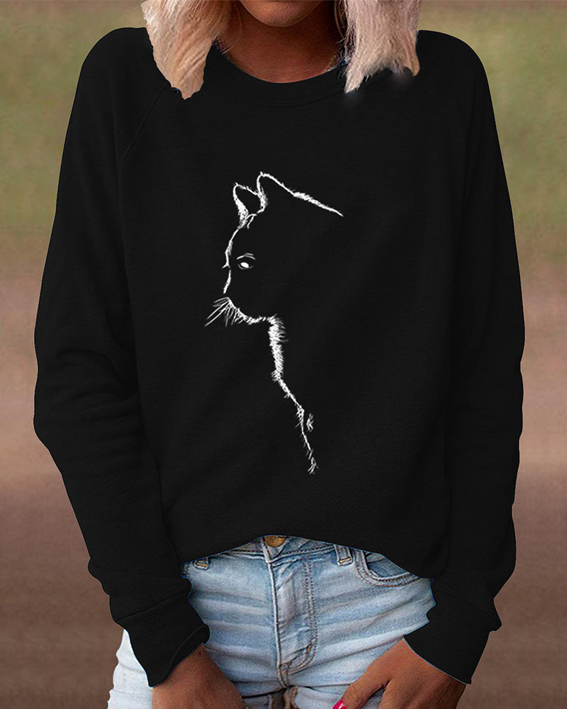 Sweatshirt met Kattenprint - Paws