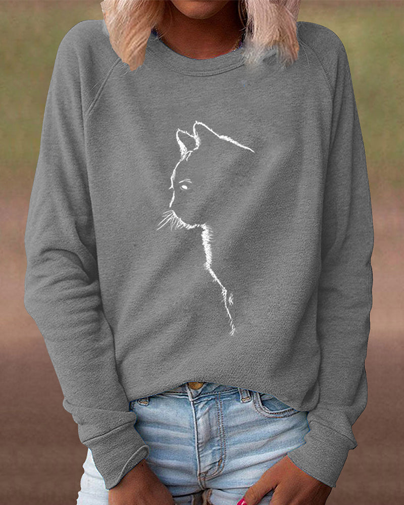 Sweatshirt met Kattenprint - Paws
