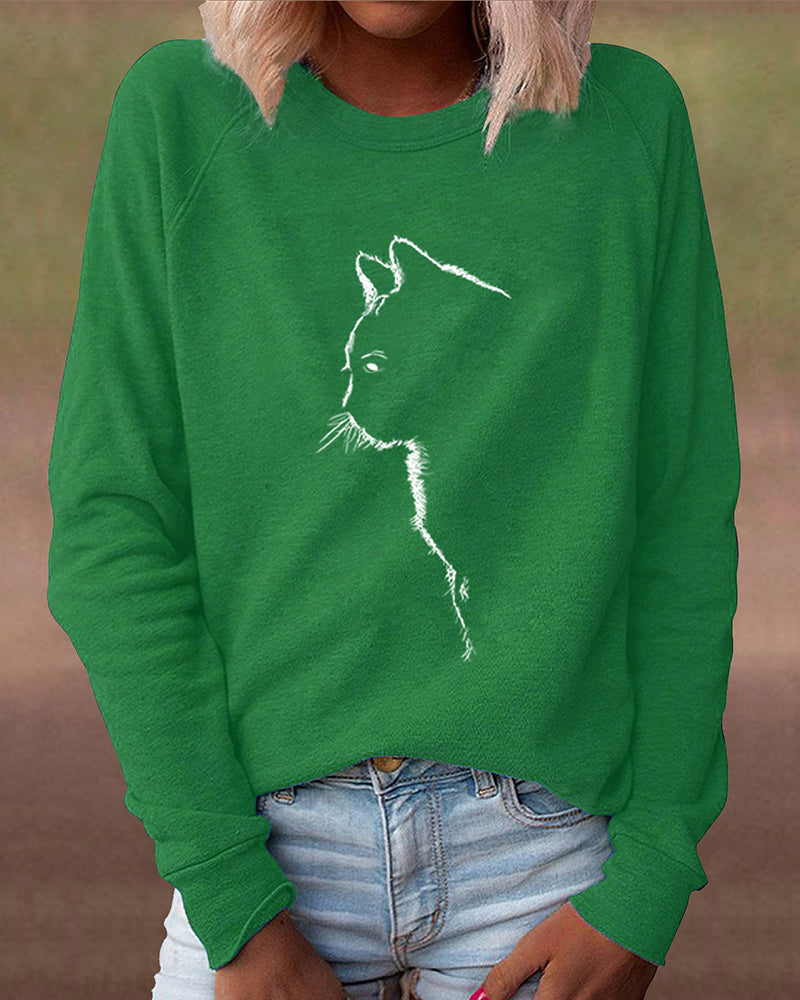 Sweatshirt met Kattenprint - Paws