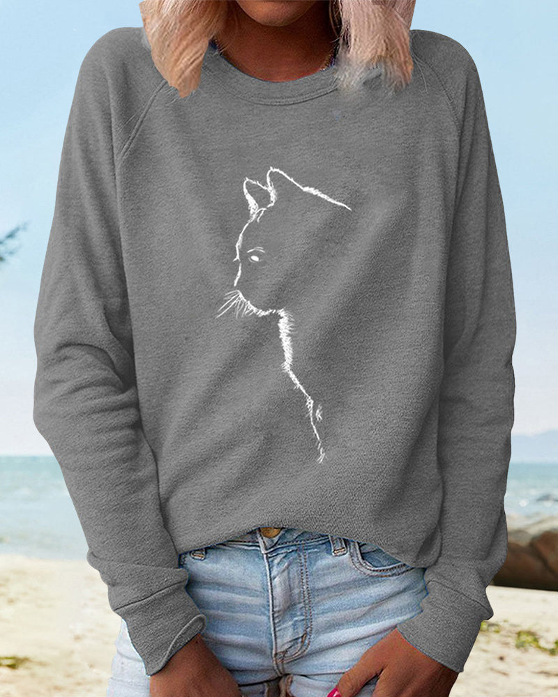 Sweatshirt met Kattenprint - Paws
