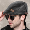 Retro Heren Leren Baret - HeritageCap