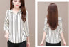Stijlvolle dames chiffon blouse met knopen & omgeslagen kraag – Fenya