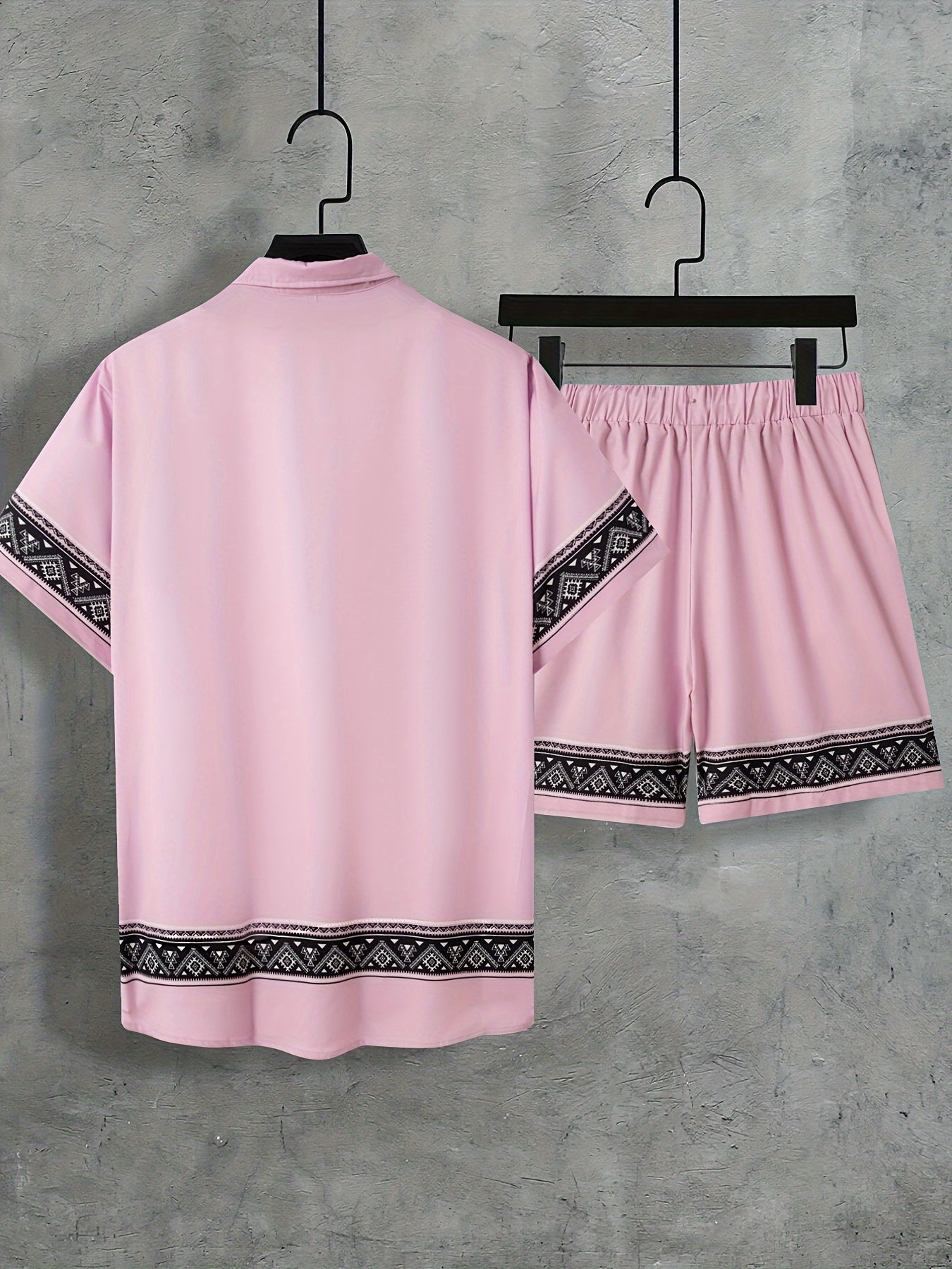 Tweedelige Boho Zomer Set Heren Shirt en Shorts Casual - Malik