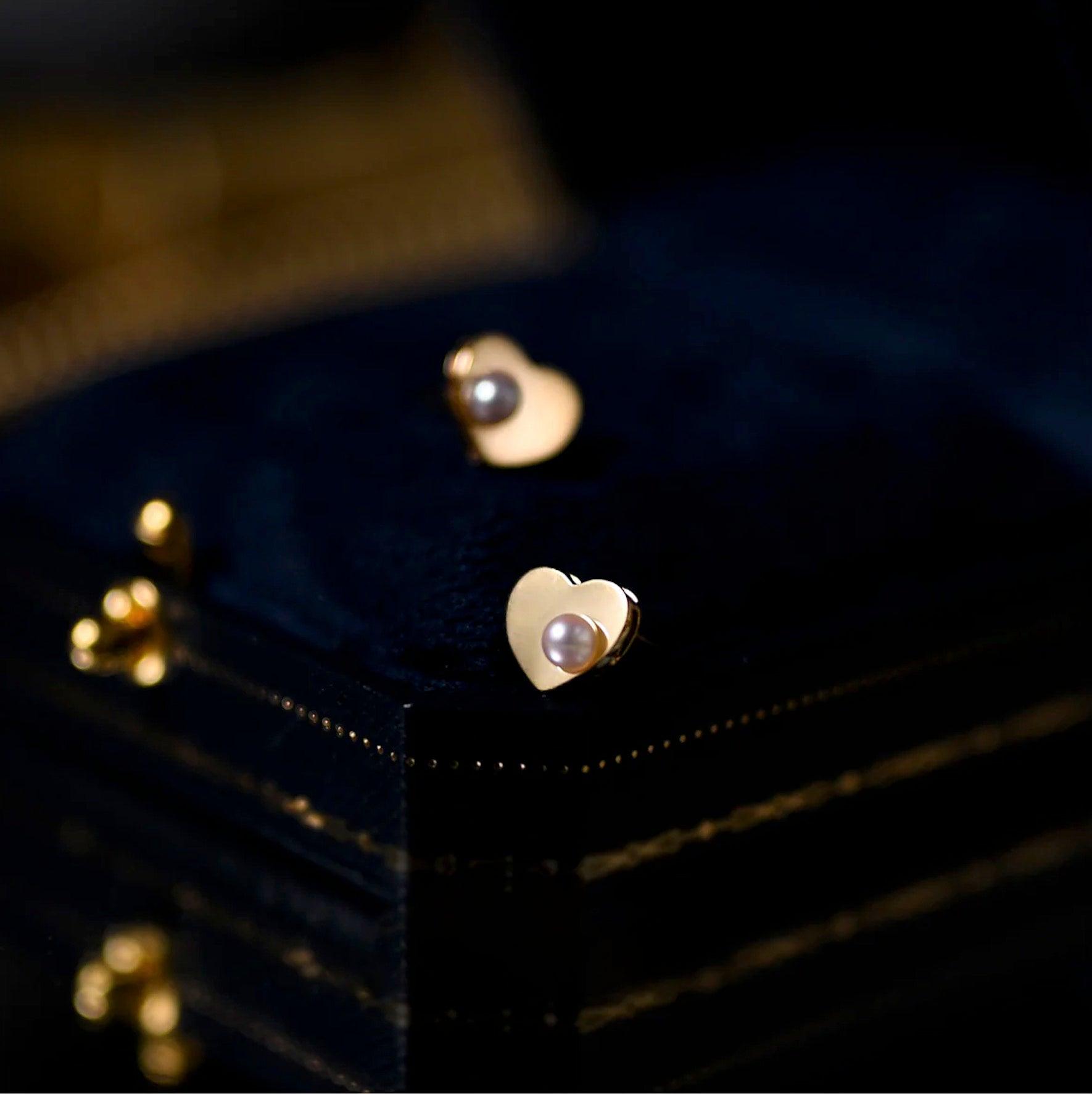 Hart Parel Studs - Amelie