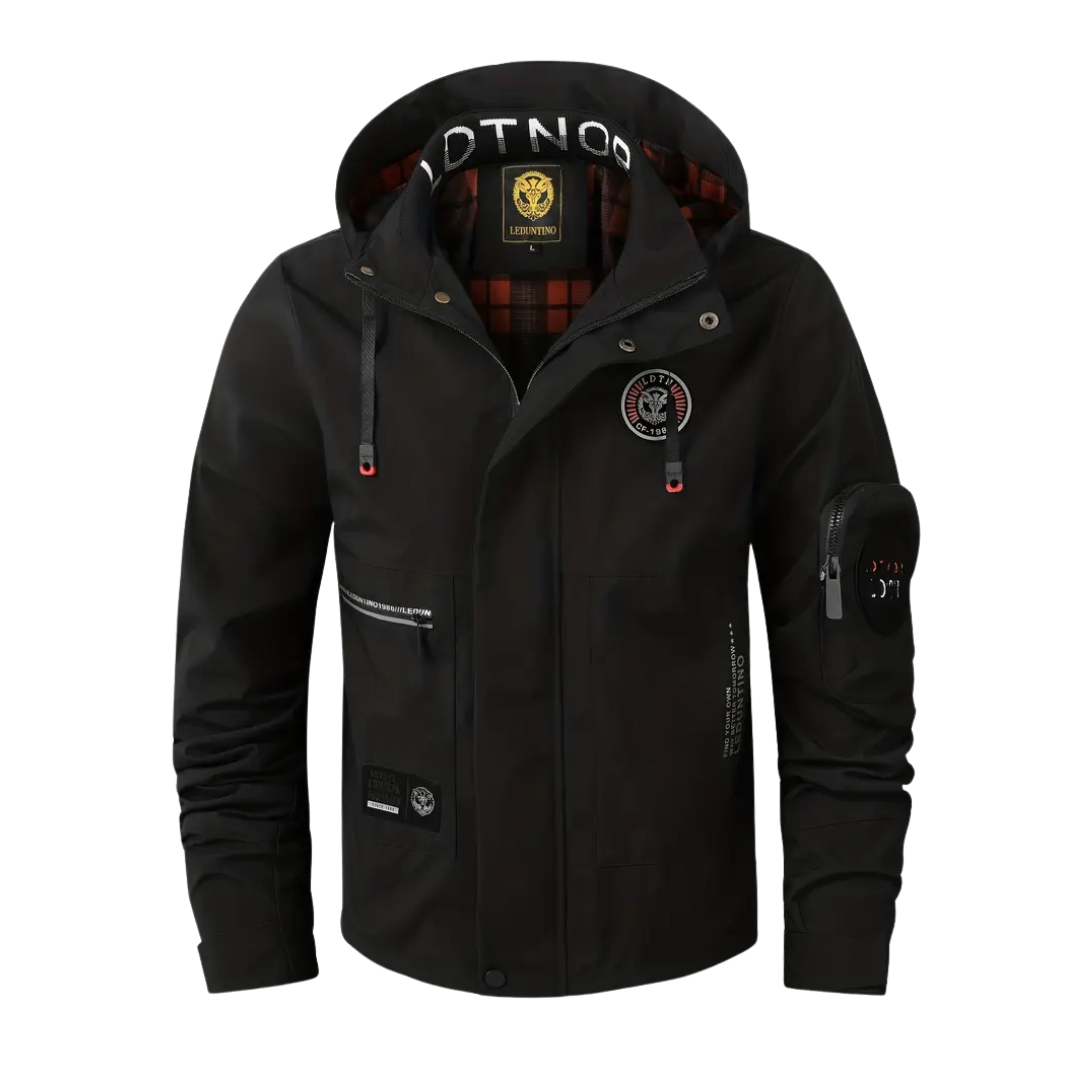 Heren Outdoorjas waterproof met capuchon & geruite voering – Jorrit