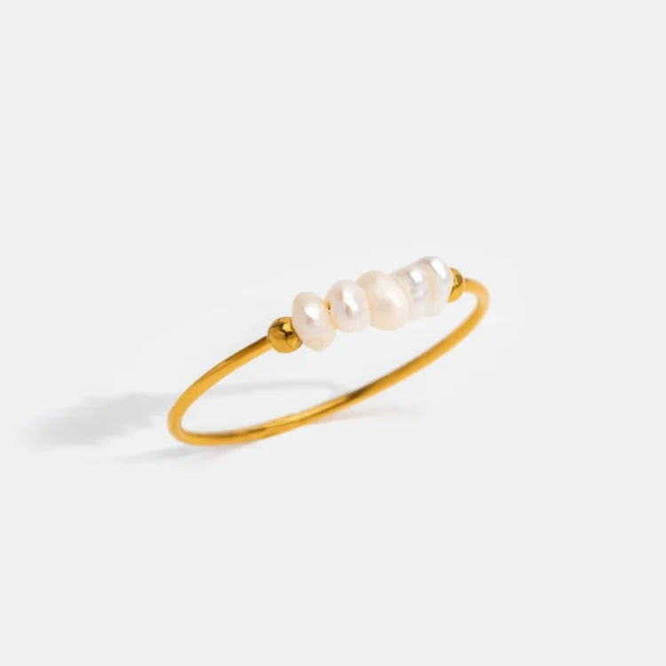 Klassieke Gouden Parelring - Sophie