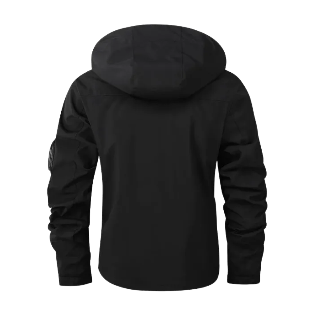 Heren Outdoorjas waterproof met capuchon & geruite voering – Jorrit