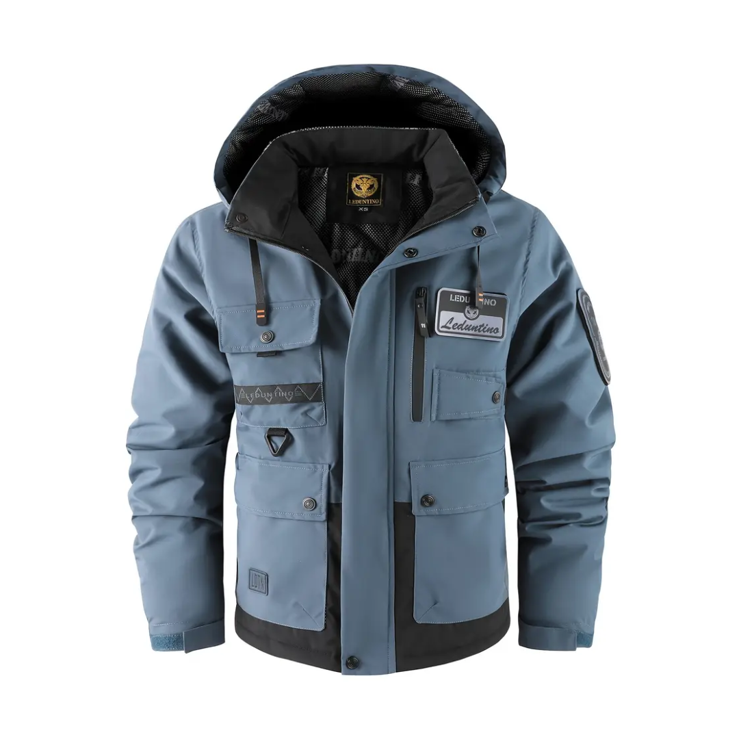 Gewatteerd Heren Outdoorjack met afneembare capuchon – Henrik