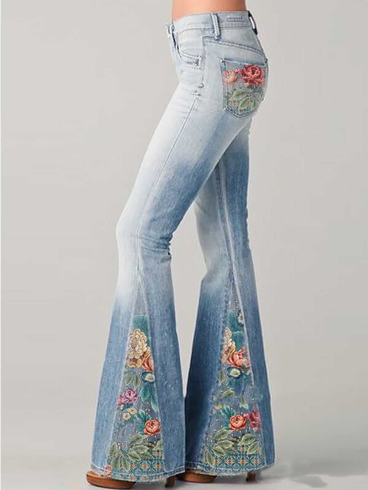 Uitlopende Broek met Trendy Bloemenprint - Luna