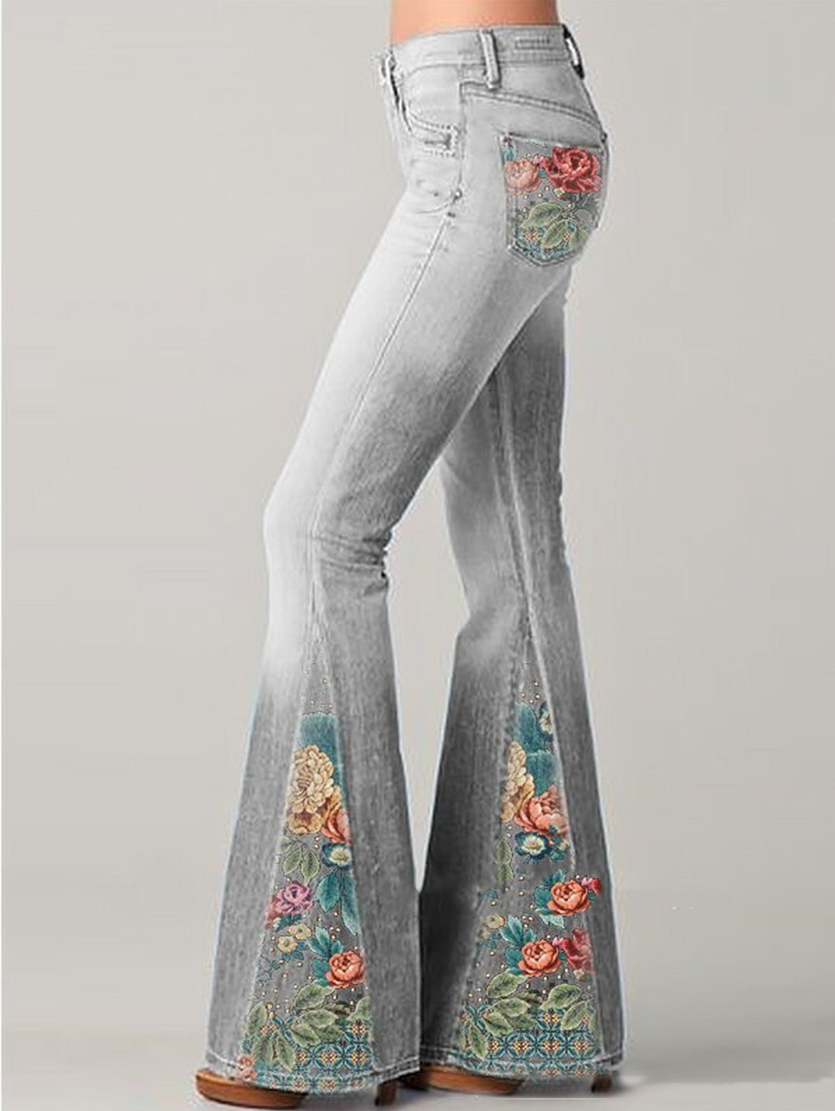 Trendy Flared Dames Jeans - Luna