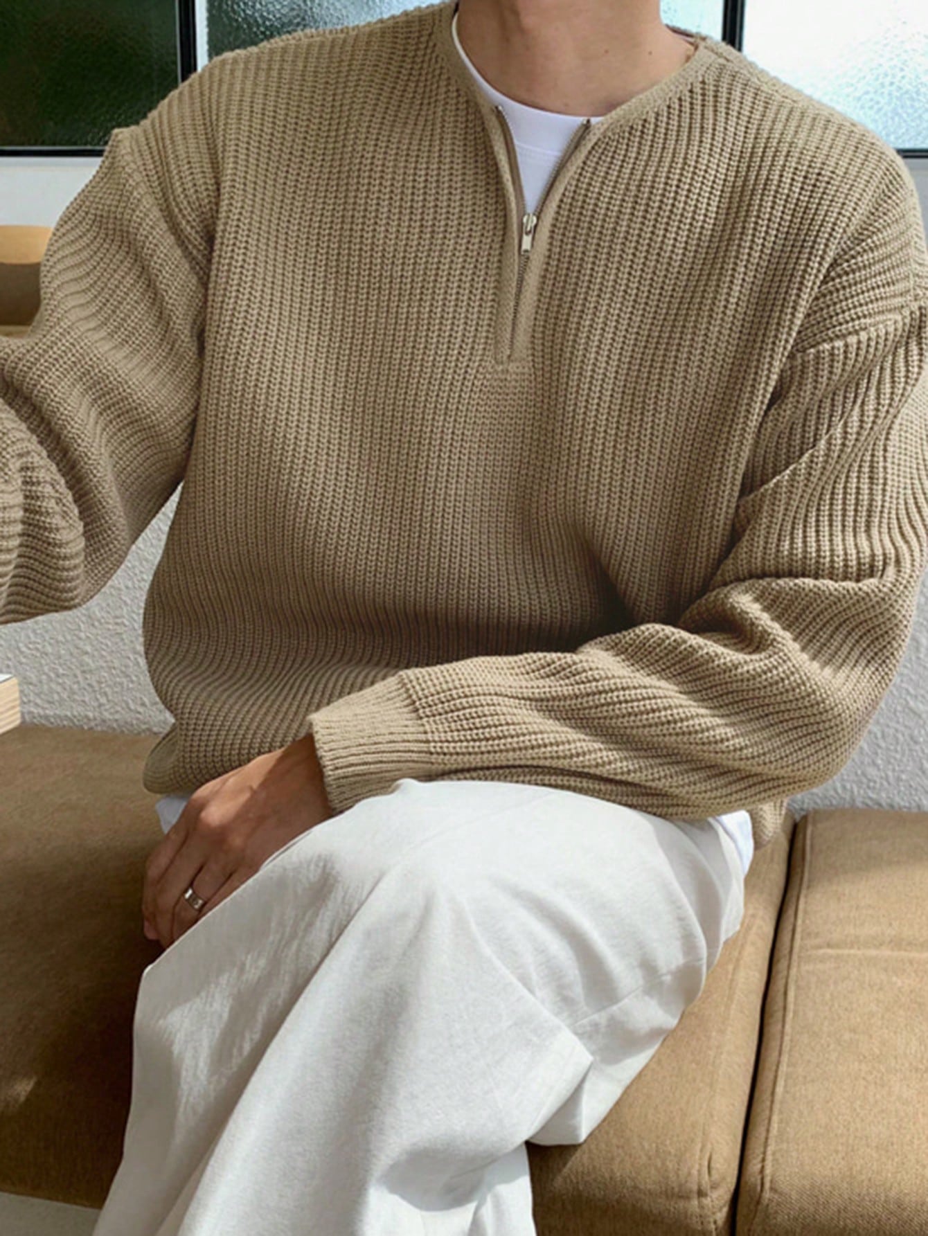 Oversized Zip-Up Trui voor Heren - Havron