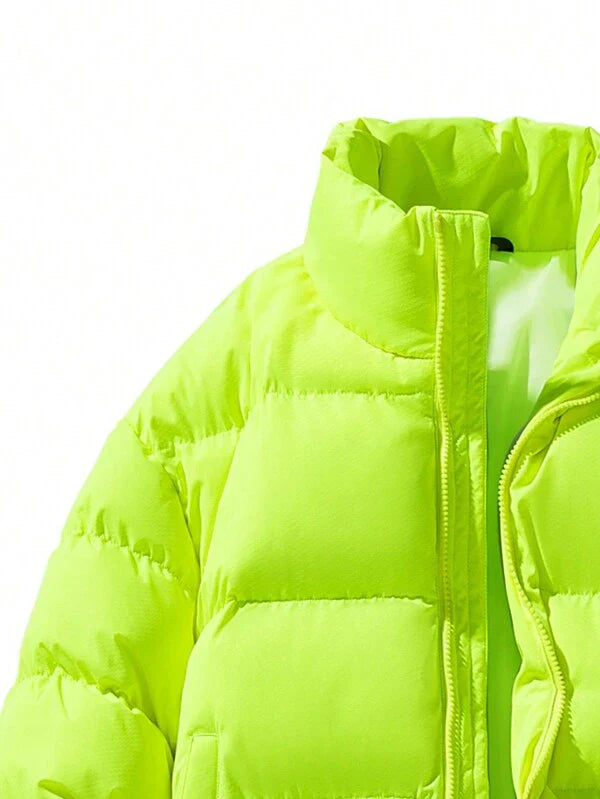 Oversized Fluorescerende Heren Winterjas - Vigoro