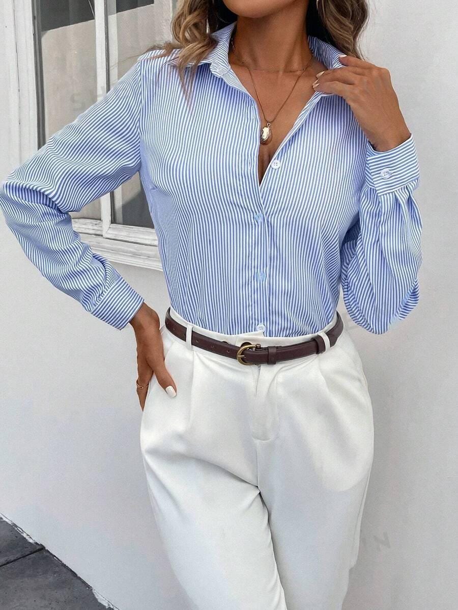 Klassiek Gestreepte Damesblouse - Larissa