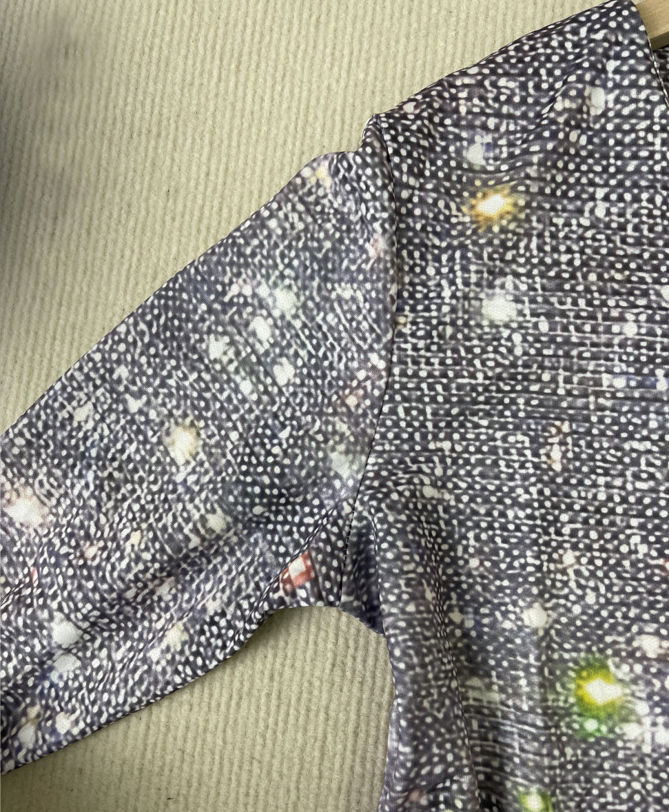 Glimmende Zilveren Disco-Glitter V-Hals Longsleeve - GlamFrost