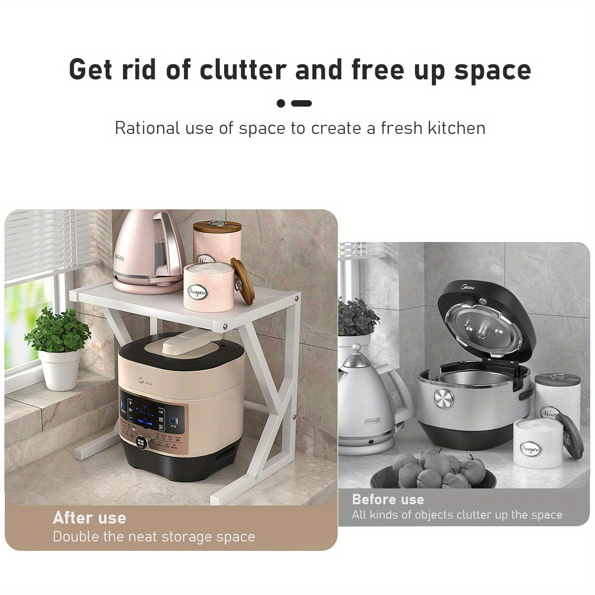 Dubbel Laags Keukenopbergrek - Milan