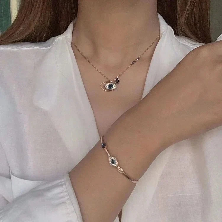 Boze Oog Ketting en Armband Set - Amira