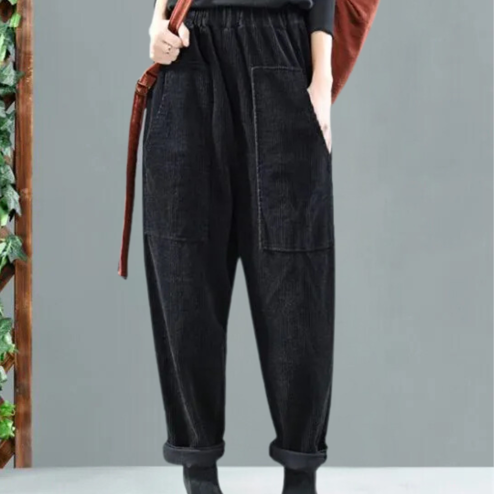 Casual Ribfluwelen Broek voor Dames - Marlowe