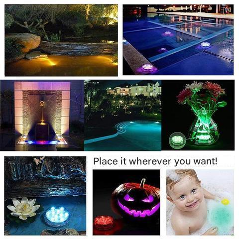 Waterdichte LED Onderwaterlamp met Afstandsbediening - GlowRipple