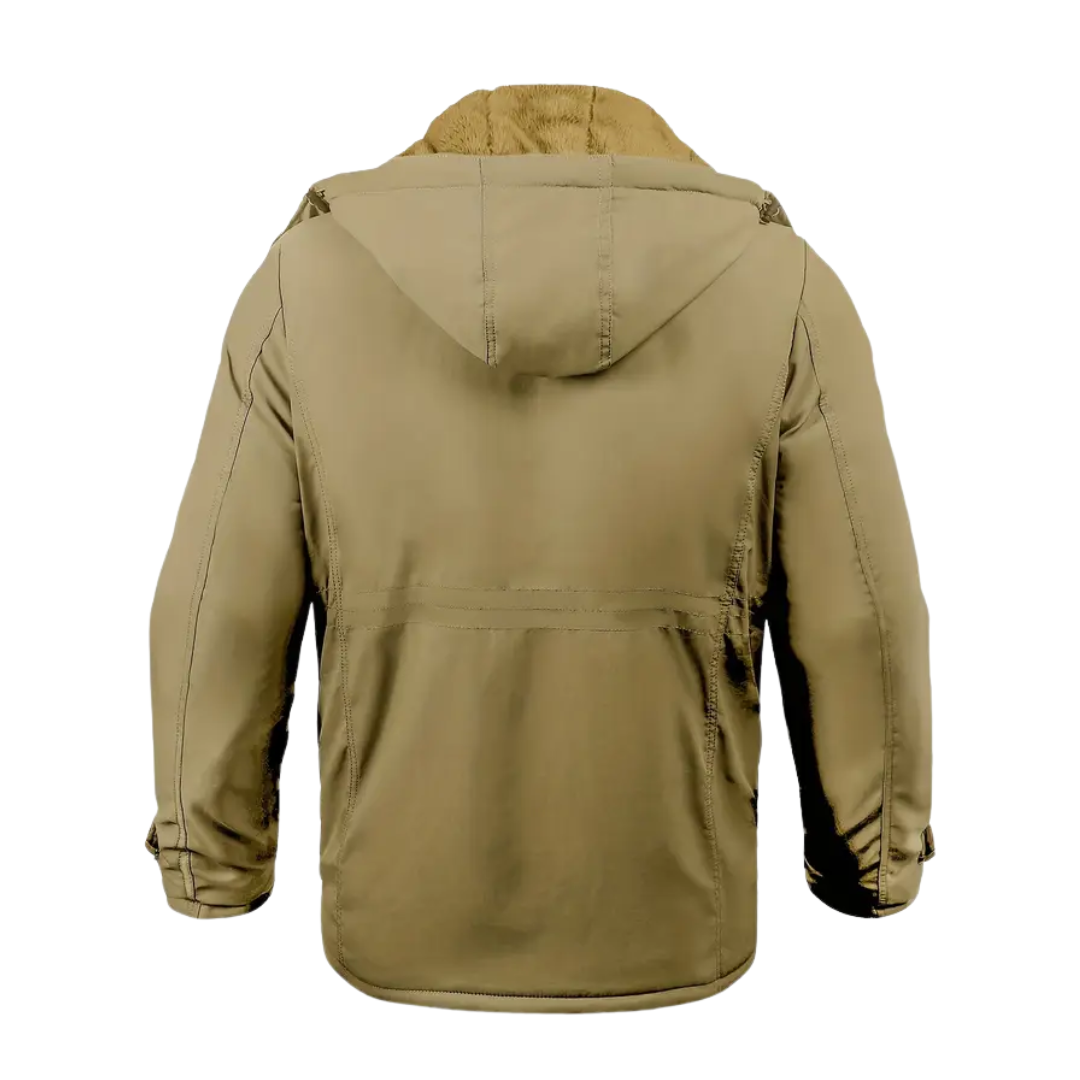 Heren Winterjas gevoerd met pluche & capuchon – Stellan