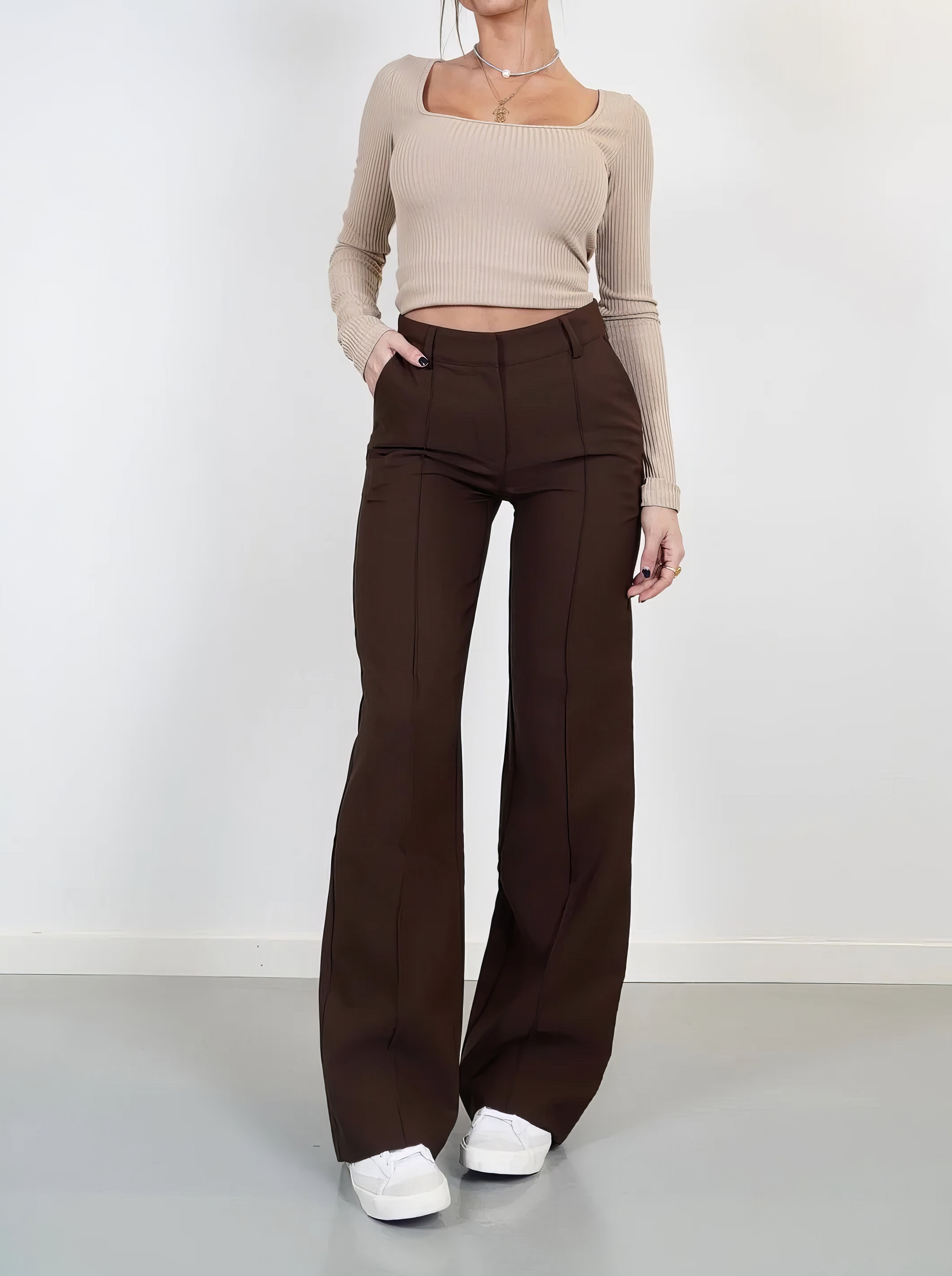 Stijlvolle High-Waisted Broek - Luna