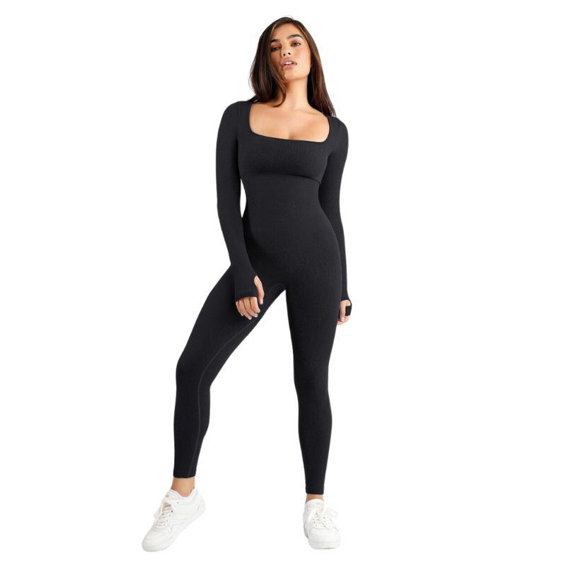 Sportieve Jumpsuit met Vierkante Halslijn – Mira