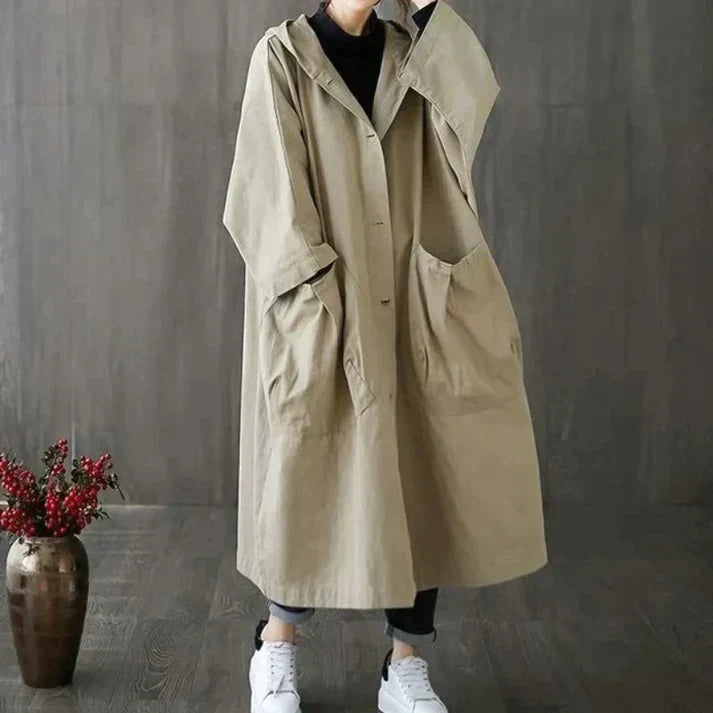 Trendy Oversized Dames Trenchcoat - Maren