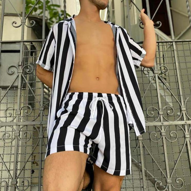 Stijlvol heren zomer-set met strepenpatroon - StreifenFrisch