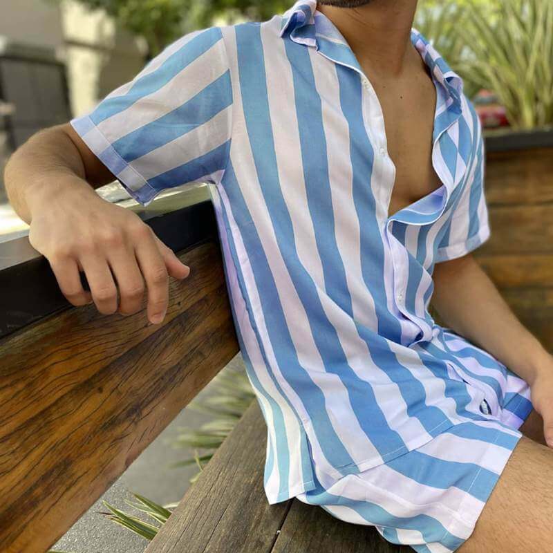 Stijlvol heren zomer-set met strepenpatroon - StreifenFrisch