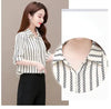 Stijlvolle dames chiffon blouse met knopen & omgeslagen kraag – Fenya
