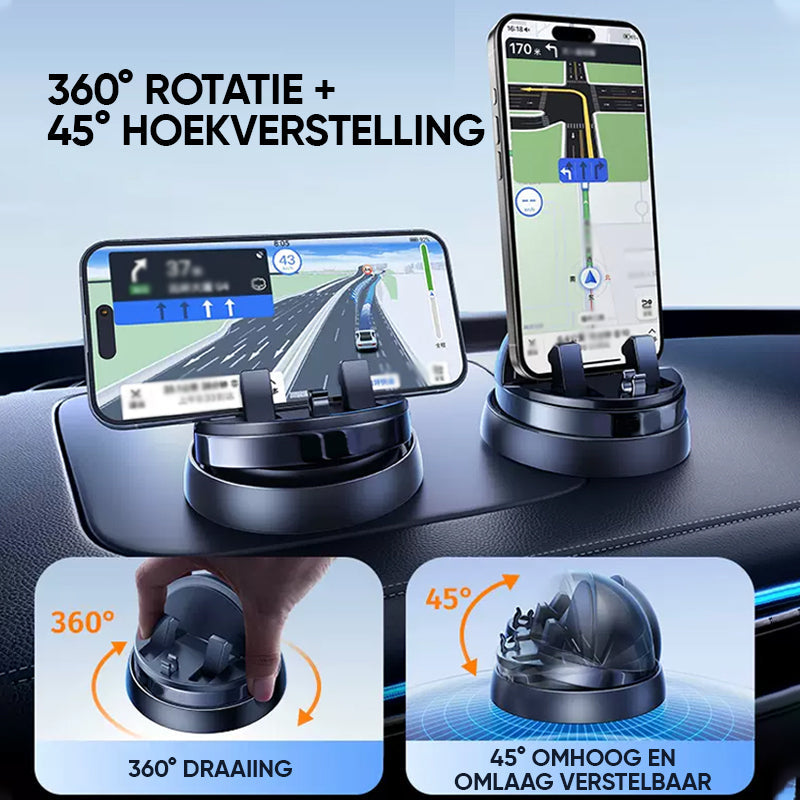 360° Draaibare Telefoonhouder voor Auto - GripPro
