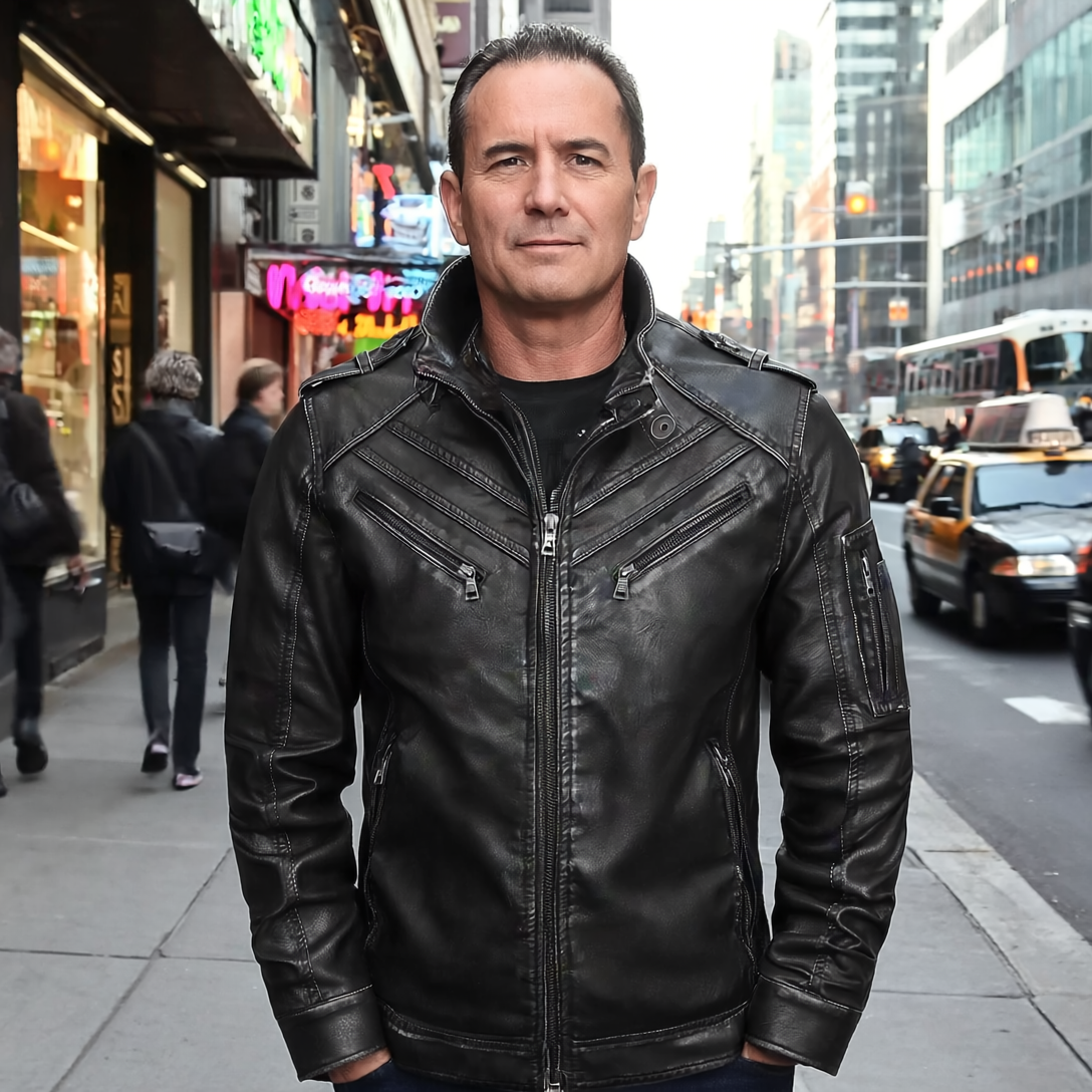 Leren Herenjack met Afneembare Capuchon - Marcellus