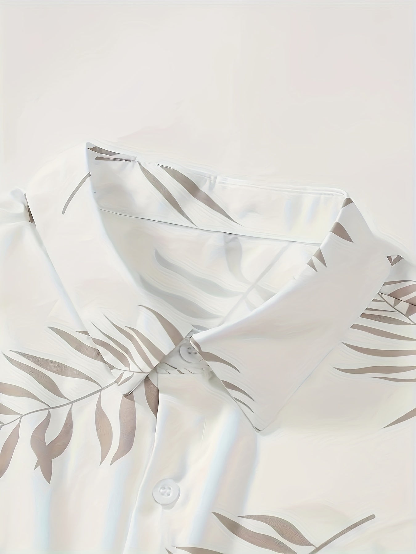 Tweedelige Heren Zomer Set met Bladprint - Kiano