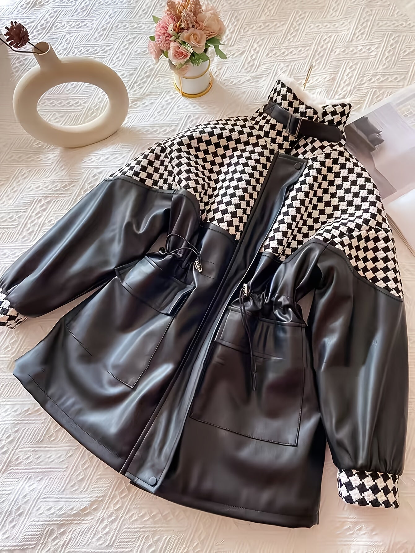 Dames Pluche Jas voor Herfst & Winter – Maribel