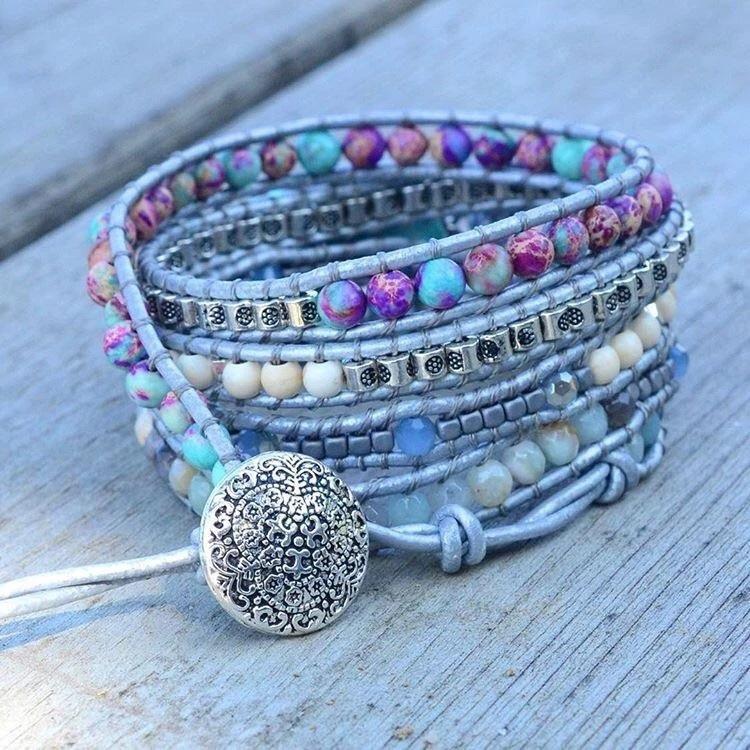 Turkoois Heling en Bescherming Wikkelarmband - Selina