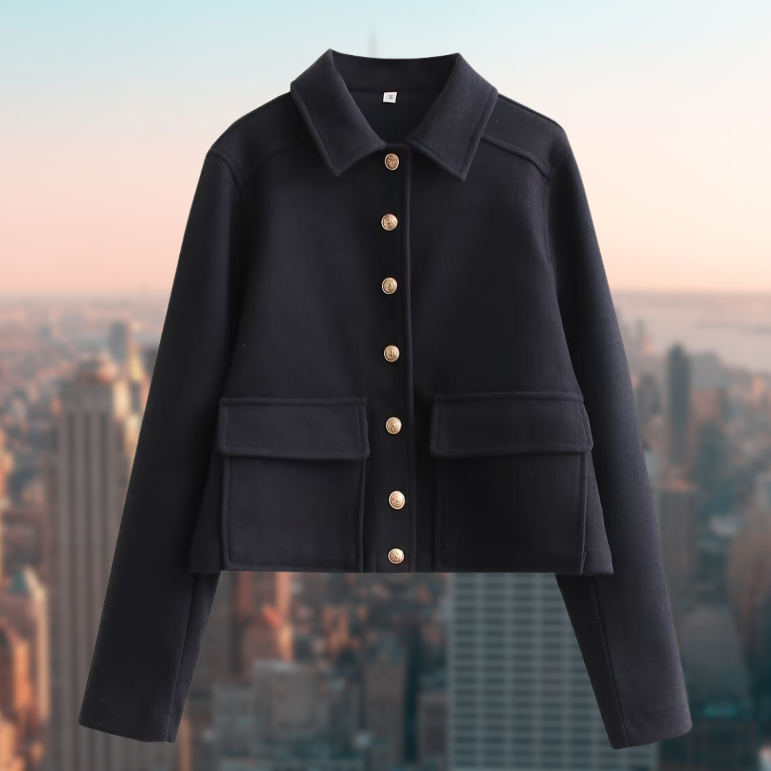 Dames Wollen jas in Casual Look voor de Herfst – Noelia