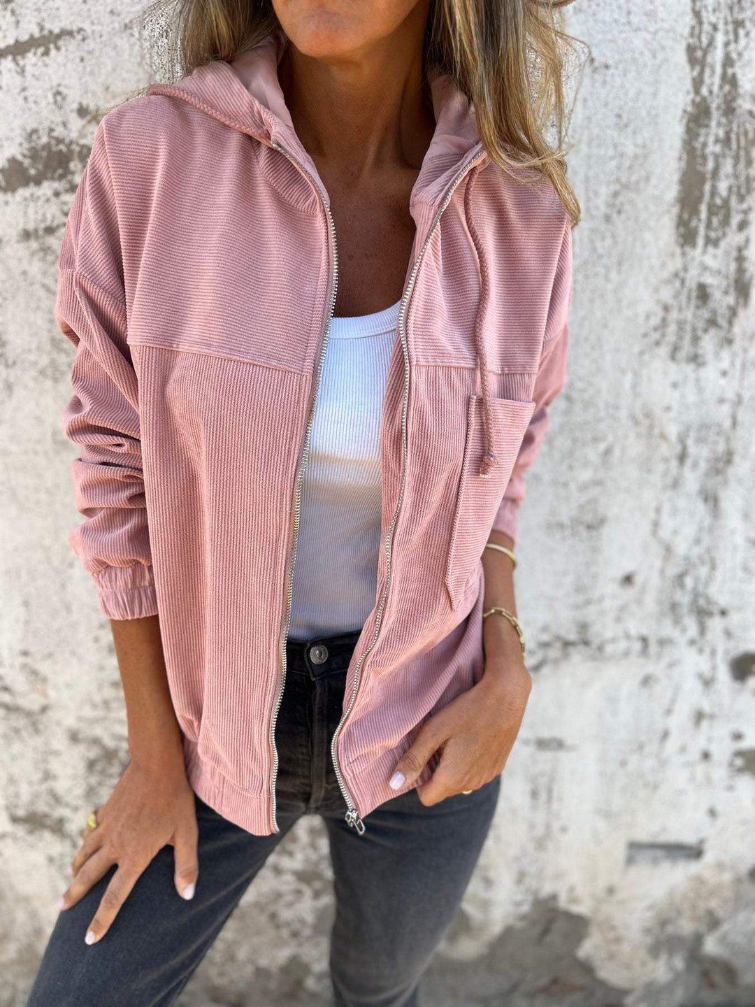 Casual Dames Hoodie met Capuchon en Rits – Noemi