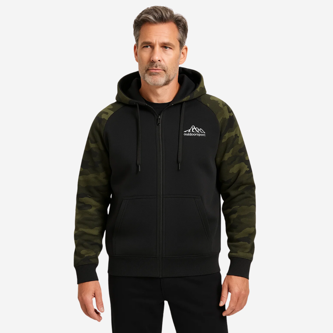 Warm en comfortabel heren camo fleecejack – Ethan