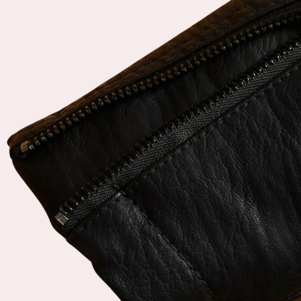 Klassieke Zwarte Leren Herenjas met Tijdloos Design - Luca