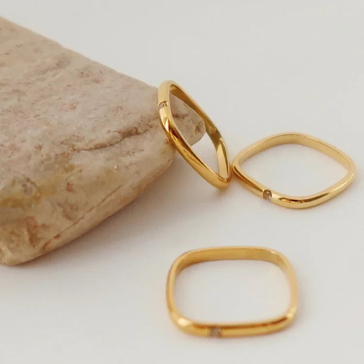 Minimalistische Zirkonia Ring - Leona