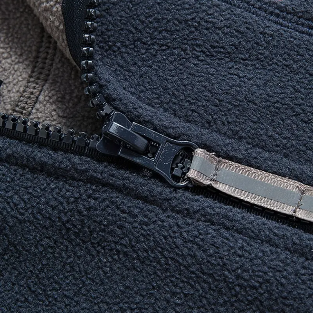 Heren Fleece Outdoor Vest – Gevoerd met Opstaande Kraag – Kaspar