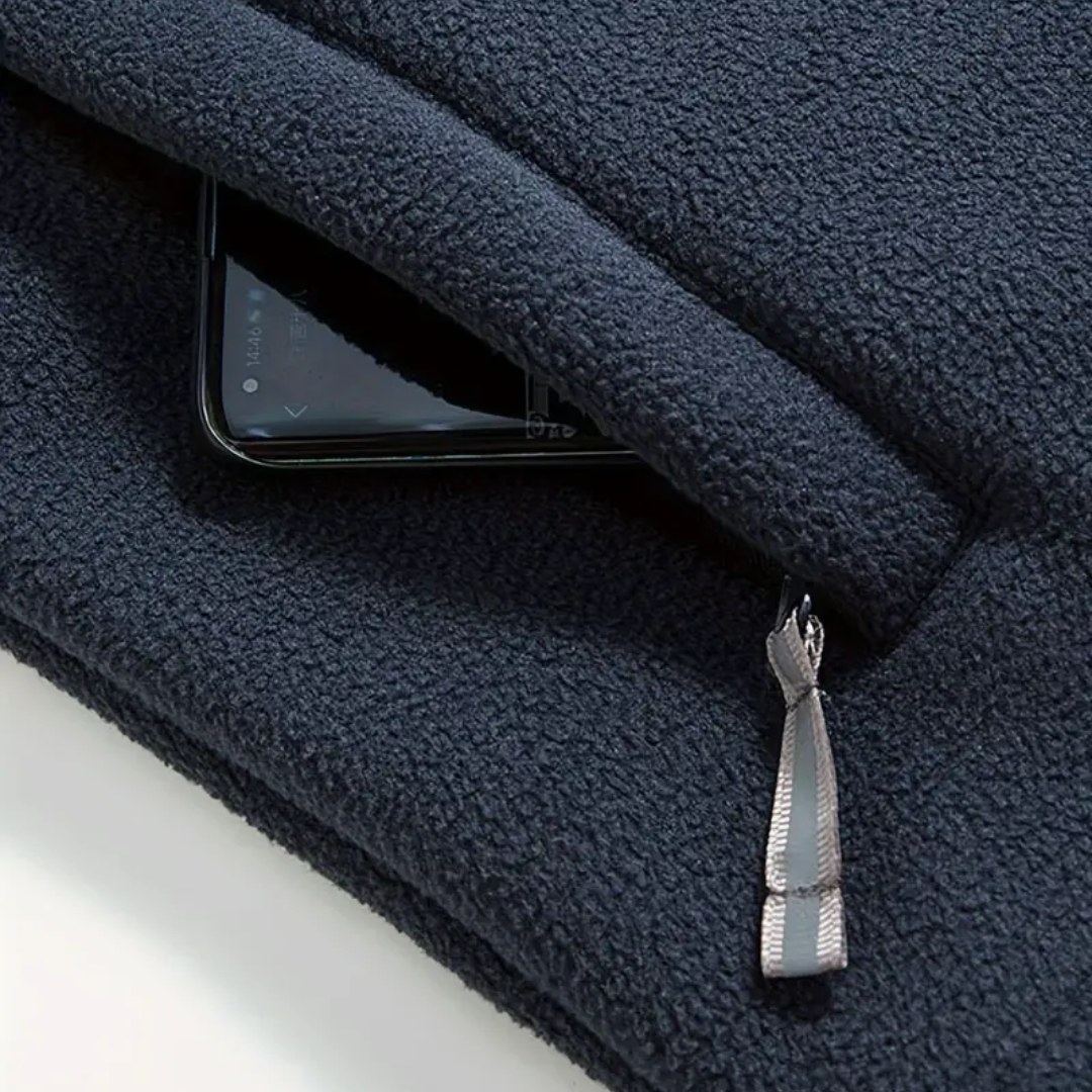 Heren Fleece Outdoor Vest – Gevoerd met Opstaande Kraag – Kaspar