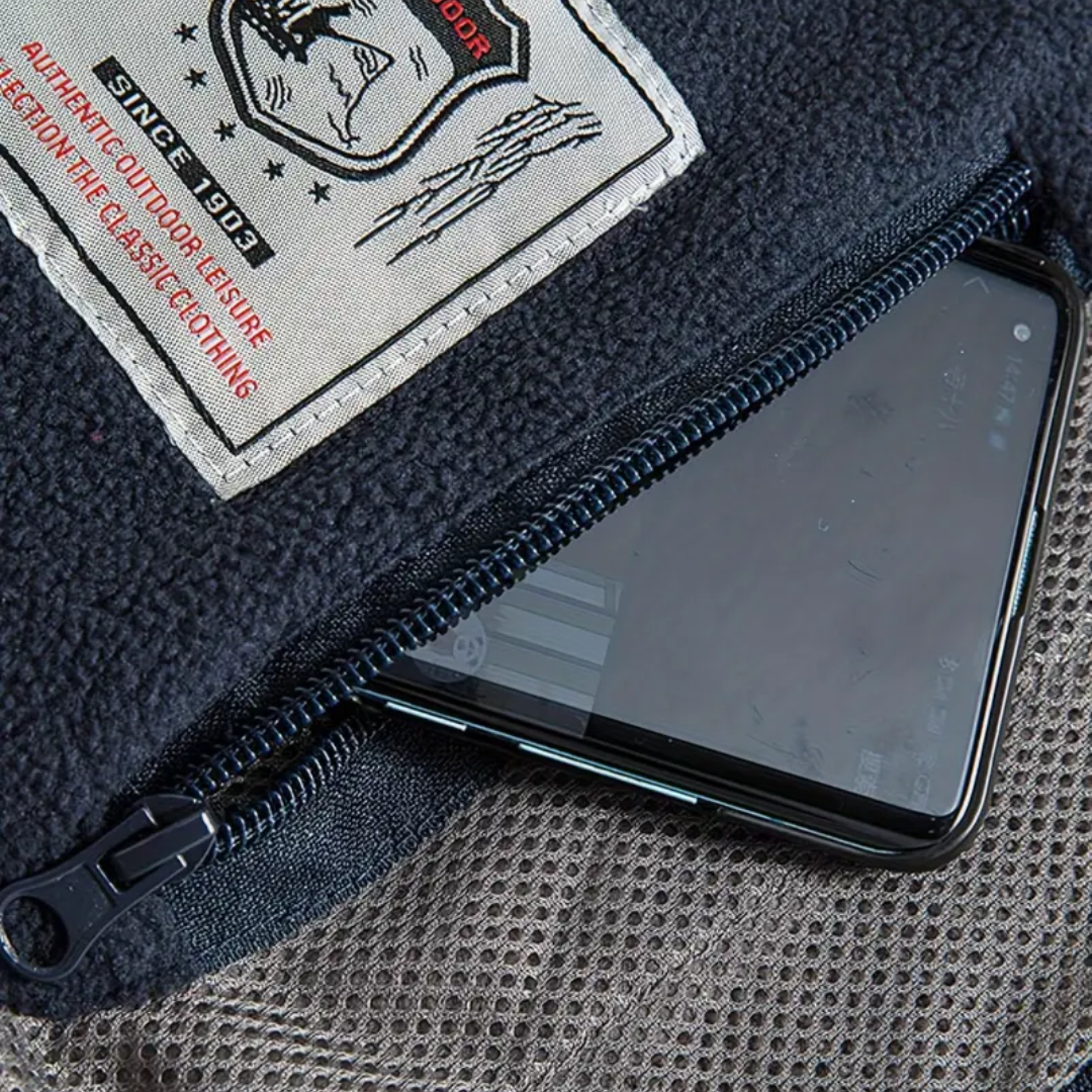 Heren Fleece Outdoor Vest – Gevoerd met Opstaande Kraag – Kaspar