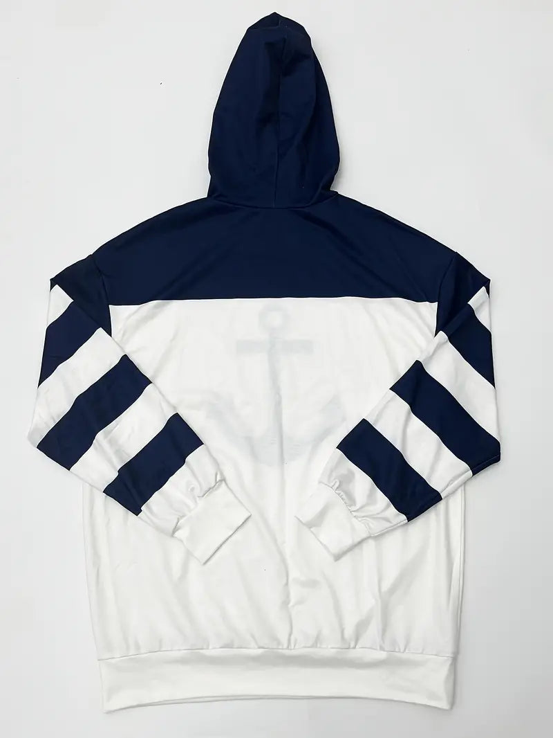 Hoodie met Ankerprint - Nautical Vibes