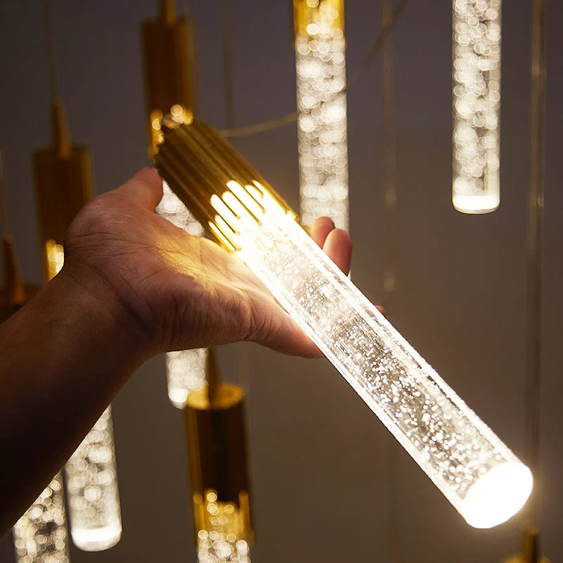 Hanglamp van Glas in Cilindervorm - Lustreau